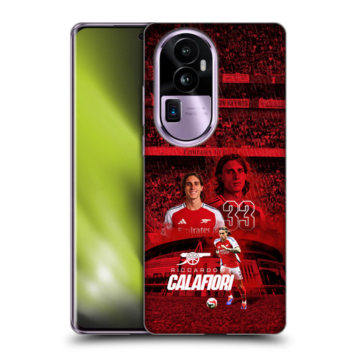 Arsenal FC 2024/25 First Team Riccardo Calafiori Soft Gel Case for OPPO Reno10 Pro+