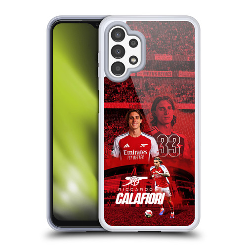 Arsenal FC 2024/25 First Team Riccardo Calafiori Soft Gel Case for Samsung Galaxy A13 (2022)