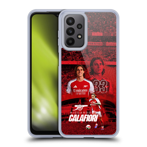 Arsenal FC 2024/25 First Team Riccardo Calafiori Soft Gel Case for Samsung Galaxy A23 / 5G (2022)