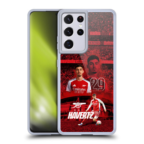 Arsenal FC 2024/25 First Team Kai Havertz Soft Gel Case for Samsung Galaxy S21 Ultra 5G