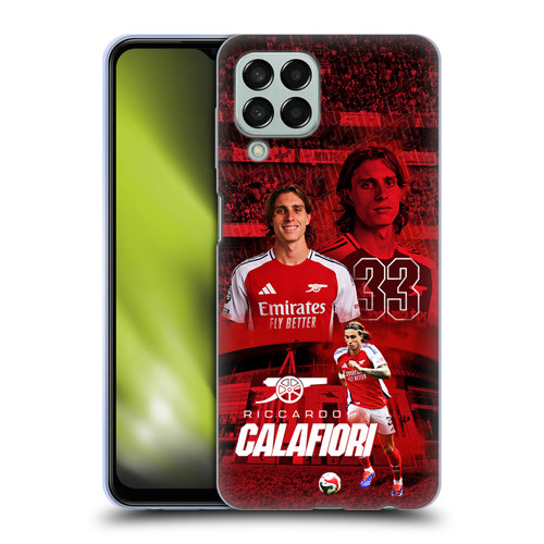 Arsenal FC 2024/25 First Team Riccardo Calafiori Soft Gel Case for Samsung Galaxy M33 (2022)
