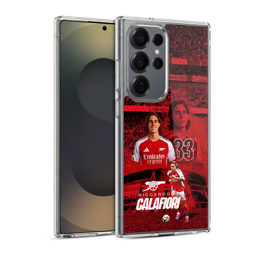 Arsenal FC 2024/25 First Team Riccardo Calafiori Soft Gel Case for Samsung Galaxy S25 Ultra & MagSafe