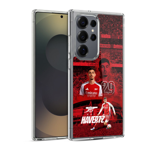 Arsenal FC 2024/25 First Team Kai Havertz Soft Gel Case for Samsung Galaxy S25 Ultra & MagSafe