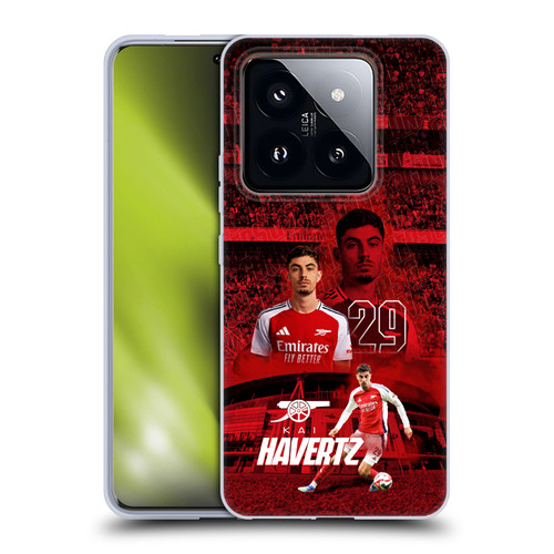 Arsenal FC 2024/25 First Team Kai Havertz Soft Gel Case for Xiaomi 14 Pro