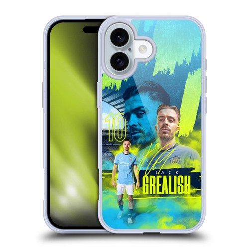 Manchester City Man City FC 2024/25 First Team Jack Grealish Soft Gel Case for Apple iPhone 16
