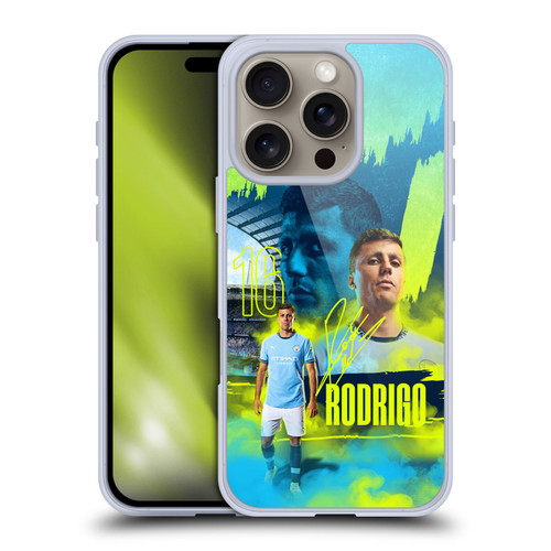 Manchester City Man City FC 2024/25 First Team Rodrigo Soft Gel Case for Apple iPhone 16 Pro