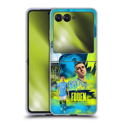 Manchester City Man City FC 2024/25 First Team Phil Foden Soft Gel Case for Motorola Razr 40 Ultra / Razr+ 2023