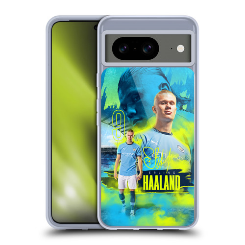 Manchester City Man City FC 2024/25 First Team Erling Haaland Soft Gel Case for Google Pixel 8