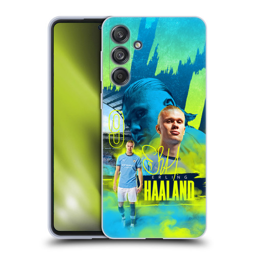 Manchester City Man City FC 2024/25 First Team Erling Haaland Soft Gel Case for Samsung Galaxy M55 5G