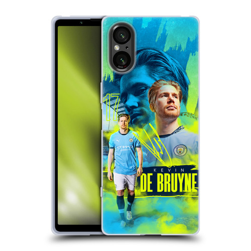 Manchester City Man City FC 2024/25 First Team Kevin De Bruyne Soft Gel Case for Sony Xperia 5 V 5G