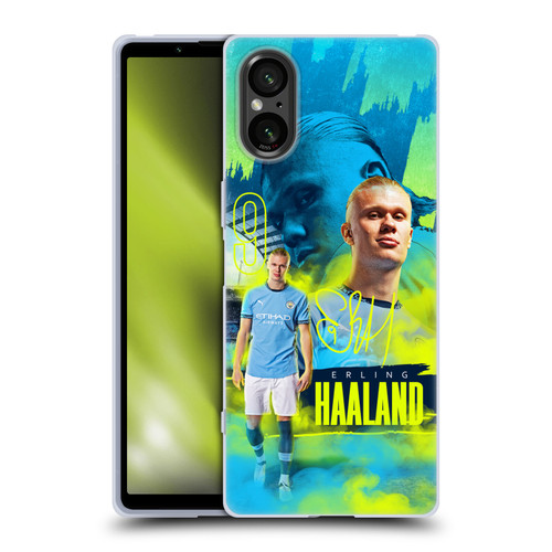 Manchester City Man City FC 2024/25 First Team Erling Haaland Soft Gel Case for Sony Xperia 5 V 5G