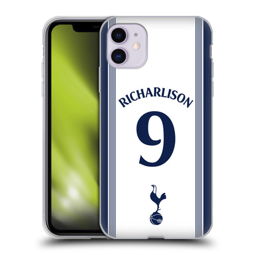 Tottenham Hotspur F.C. 2024/25 Players Home Kit Richarlison Soft Gel Case for Apple iPhone 11