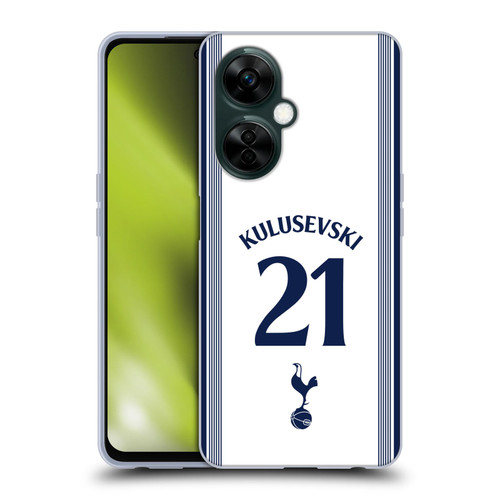 Tottenham Hotspur F.C. 2024/25 Players Home Kit Dejan Kulusevski Soft Gel Case for OnePlus Nord N30