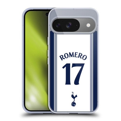 Tottenham Hotspur F.C. 2024/25 Players Home Kit Cristian Romero Soft Gel Case for Google Pixel 9 / Pixel 9 Pro