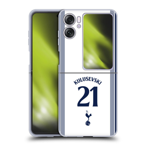 Tottenham Hotspur F.C. 2024/25 Players Home Kit Dejan Kulusevski Soft Gel Case for OPPO Find N2 Flip