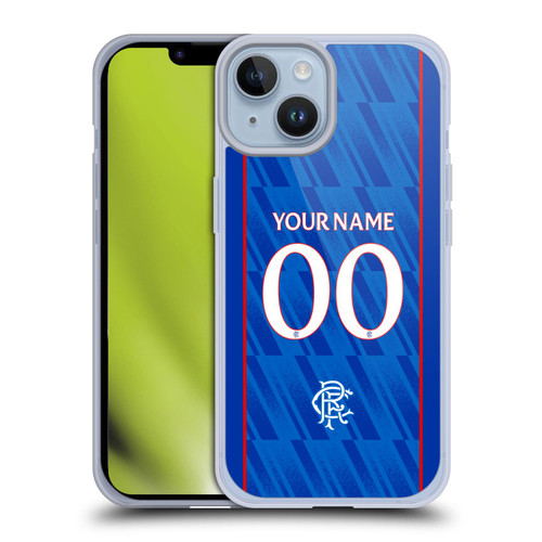 Custom Customised Personalised Rangers FC 2024/25 Kit Home Soft Gel Case for Apple iPhone 14
