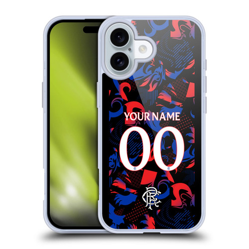 Custom Customised Personalised Rangers FC 2024/25 Kit Third Soft Gel Case for Apple iPhone 16