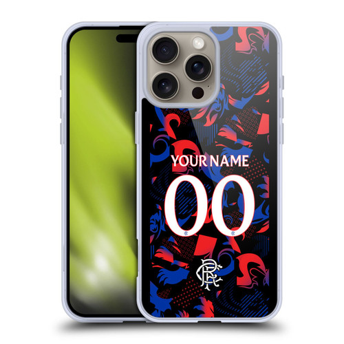 Custom Customised Personalised Rangers FC 2024/25 Kit Third Soft Gel Case for Apple iPhone 16 Pro Max