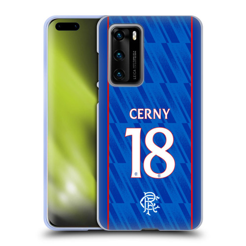 Rangers FC 2024/25 Players Home Kit Cerný Soft Gel Case for Huawei P40 5G