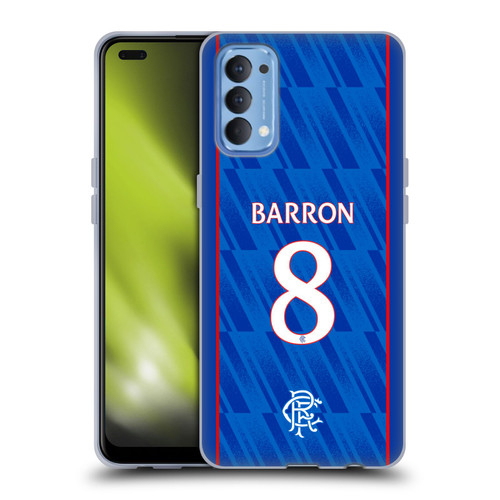 Rangers FC 2024/25 Players Home Kit Connor Barron Soft Gel Case for OPPO Reno 4 5G