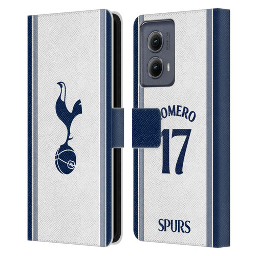 Tottenham Hotspur F.C. 2024/25 Players Home Kit Cristian Romero Leather Book Wallet Case Cover For Motorola Edge (2024)