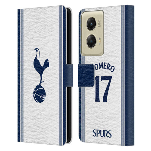 Tottenham Hotspur F.C. 2024/25 Players Home Kit Cristian Romero Leather Book Wallet Case Cover For Motorola Moto G Stylus 5G (2024)