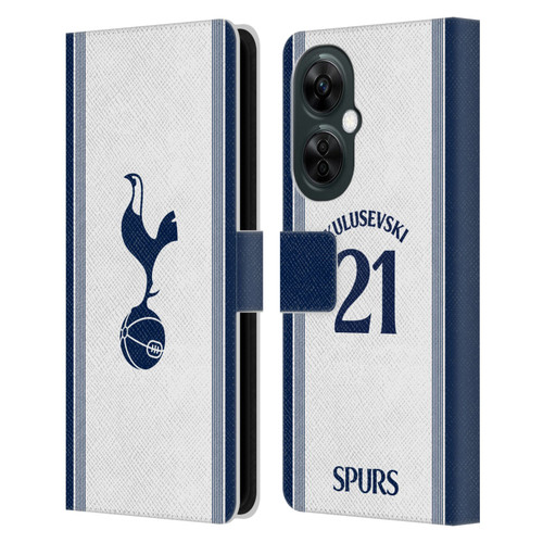 Tottenham Hotspur F.C. 2024/25 Players Home Kit Dejan Kulusevski Leather Book Wallet Case Cover For OnePlus Nord N30