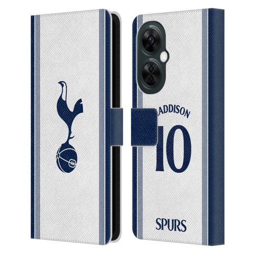 Tottenham Hotspur F.C. 2024/25 Players Home Kit James Maddison Leather Book Wallet Case Cover For OnePlus Nord N30
