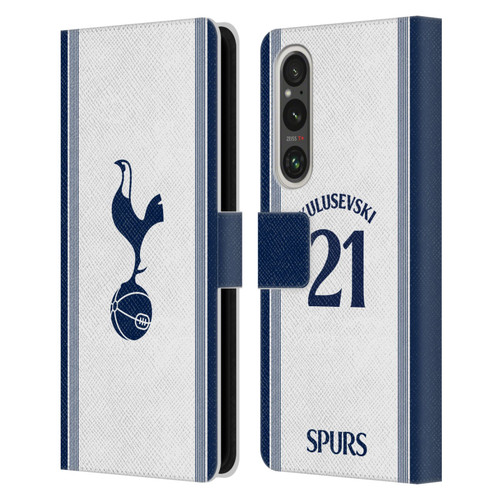 Tottenham Hotspur F.C. 2024/25 Players Home Kit Dejan Kulusevski Leather Book Wallet Case Cover For Sony Xperia 1 V 5G