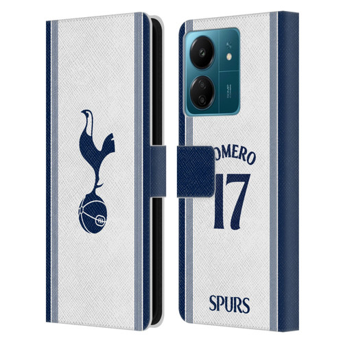 Tottenham Hotspur F.C. 2024/25 Players Home Kit Cristian Romero Leather Book Wallet Case Cover For Xiaomi Redmi 13C 4G