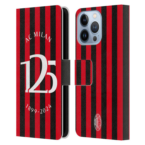 AC Milan 125th Anniversary Red And Black Stripes Leather Book Wallet Case Cover For Apple iPhone 13 Pro AC Milan 125th Anniversary Red And Black Stripes Leather Book Wallet Case Cover For Apple iPhone 13 Pro