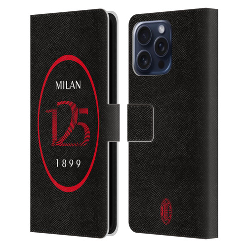 AC Milan 125th Anniversary Black Logo Leather Book Wallet Case Cover For Apple iPhone 16 Pro Max AC Milan 125th Anniversary Black Logo Leather Book Wallet Case Cover For Apple iPhone 16 Pro Max