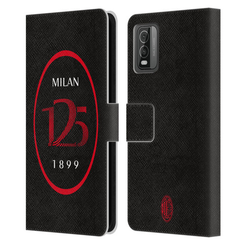 AC Milan 125th Anniversary Black Logo Leather Book Wallet Case Cover For Nokia C210