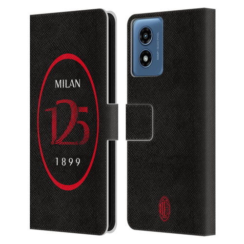 AC Milan 125th Anniversary Black Logo Leather Book Wallet Case Cover For Motorola Moto G Play (2024) AC Milan 125th Anniversary Black Logo Leather Book Wallet Case Cover For Motorola Moto G Play (2024)
