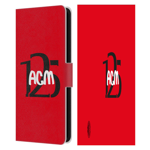 AC Milan 125th Anniversary Typography Leather Book Wallet Case Cover For Samsung Galaxy S23 FE 5G