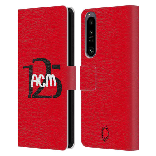 AC Milan 125th Anniversary Typography Leather Book Wallet Case Cover For Sony Xperia 1 IV AC Milan 125th Anniversary Typography Leather Book Wallet Case Cover For Sony Xperia 1 IV
