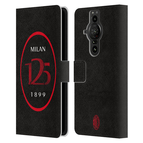 AC Milan 125th Anniversary Black Logo Leather Book Wallet Case Cover For Sony Xperia Pro-I AC Milan 125th Anniversary Black Logo Leather Book Wallet Case Cover For Sony Xperia Pro-I