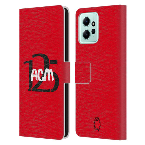 AC Milan 125th Anniversary Typography Leather Book Wallet Case Cover For Xiaomi Redmi 12 AC Milan 125th Anniversary Typography Leather Book Wallet Case Cover For Xiaomi Redmi 12