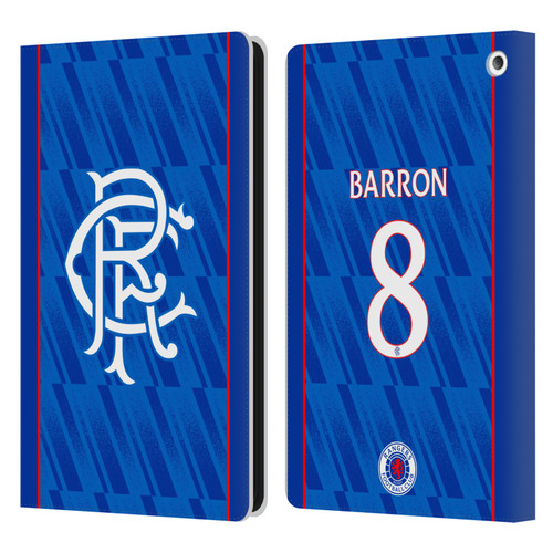 Rangers FC 2024/25 Players Home Kit Connor Barron Leather Book Wallet Case Cover For Amazon Fire HD 8/Fire HD 8 Plus 2020