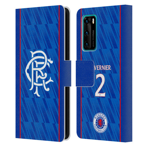 Rangers FC 2024/25 Players Home Kit James Tavernier Leather Book Wallet Case Cover For Huawei P40 5G