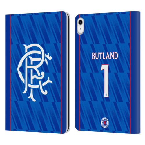 Rangers FC 2024/25 Players Home Kit Jack Butland Leather Book Wallet Case Cover For Apple iPad 10.9 2022/2025