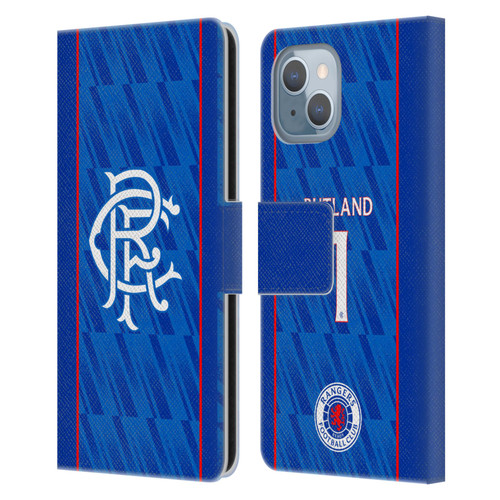 Rangers FC 2024/25 Players Home Kit Jack Butland Leather Book Wallet Case Cover For Apple iPhone 14