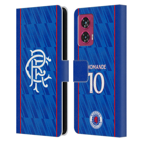 Rangers FC 2024/25 Players Home Kit Mohamed Diomande Leather Book Wallet Case Cover For Motorola Edge 50 Fusion