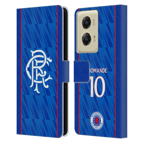 Rangers FC 2024/25 Players Home Kit Mohamed Diomande Leather Book Wallet Case Cover For Motorola Moto G Stylus 5G (2024)