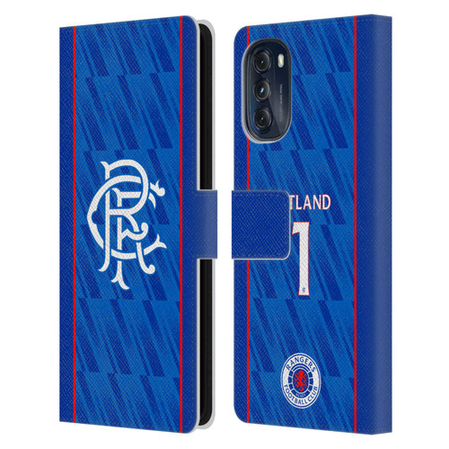 Rangers FC 2024/25 Players Home Kit Jack Butland Leather Book Wallet Case Cover For Motorola Moto G (2022)