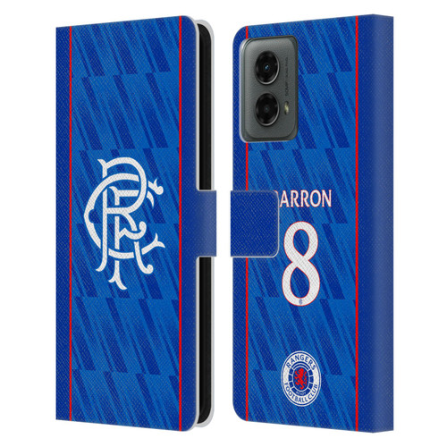 Rangers FC 2024/25 Players Home Kit Connor Barron Leather Book Wallet Case Cover For Motorola Moto G (2024)
