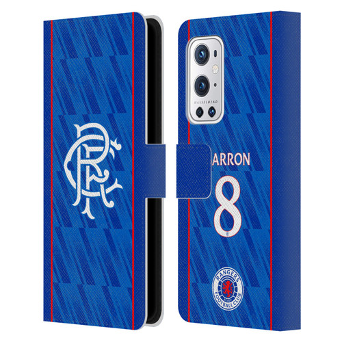 Rangers FC 2024/25 Players Home Kit Connor Barron Leather Book Wallet Case Cover For OnePlus 9 Pro