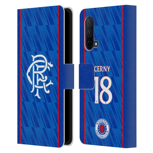 Rangers FC 2024/25 Players Home Kit Cerný Leather Book Wallet Case Cover For OnePlus Nord CE 5G