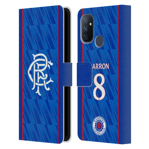 Rangers FC 2024/25 Players Home Kit Connor Barron Leather Book Wallet Case Cover For OnePlus Nord N100
