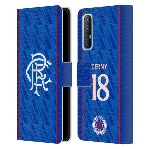 Rangers FC 2024/25 Players Home Kit Cerný Leather Book Wallet Case Cover For OPPO Find X2 Neo 5G